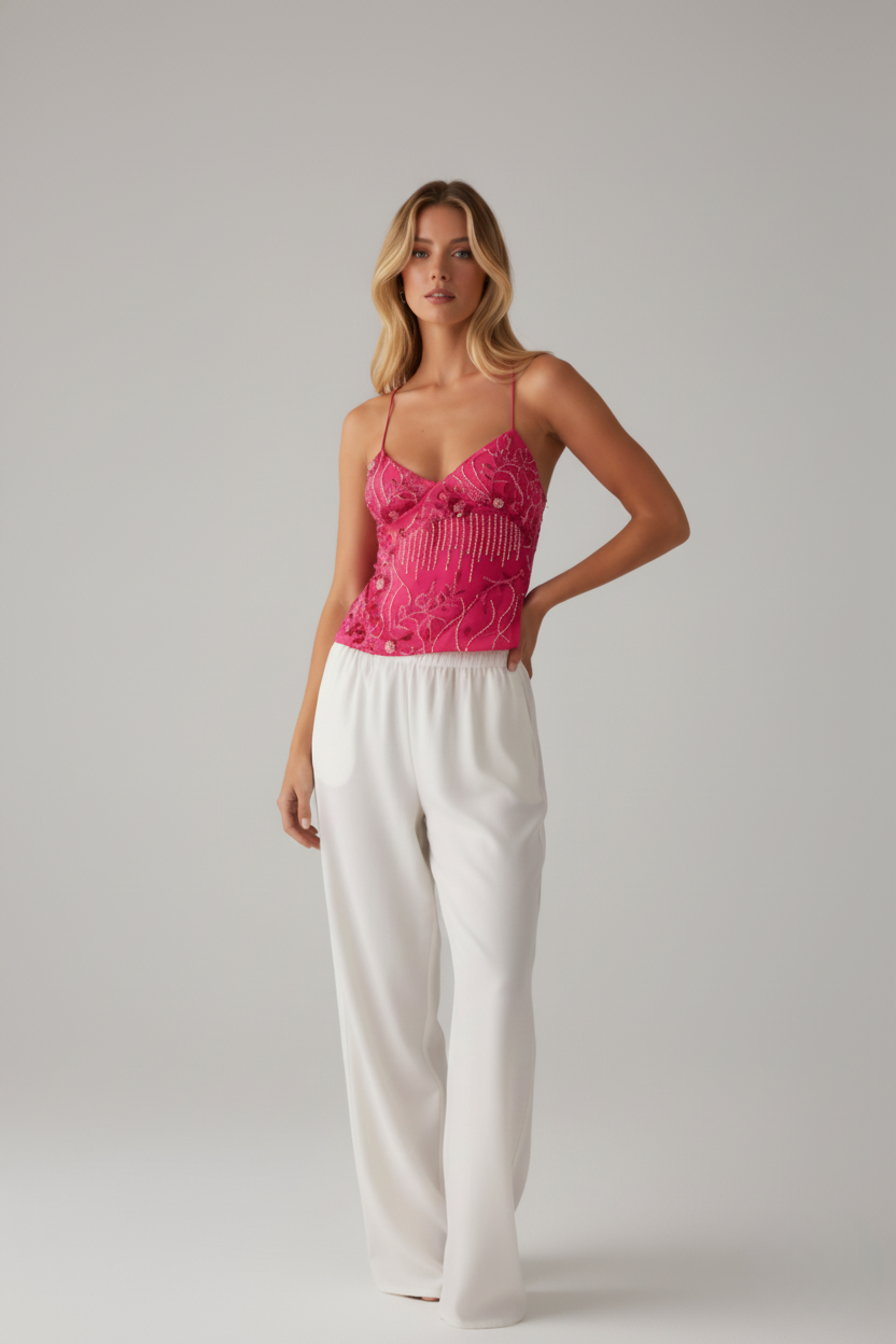 Blusa Bordada Pérolas Thefound