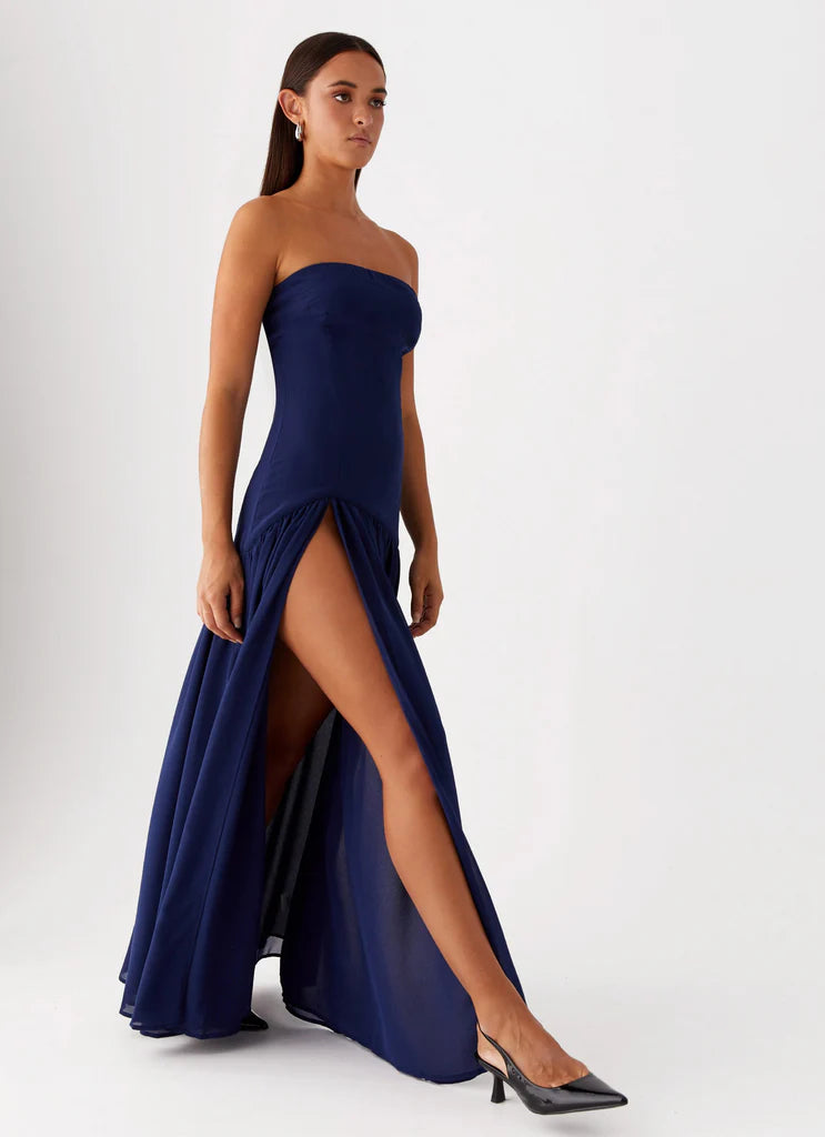 Vestido Longo Tomara que Caia Com Fenda Eden
