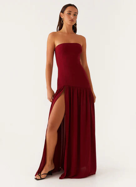 Vestido Longo Tomara que Caia Com Fenda Eden