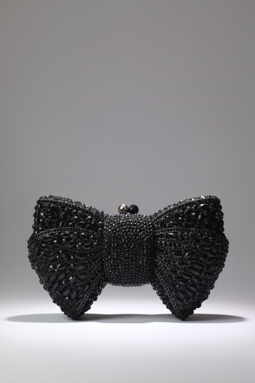 Clutch Laço Cristal Noir