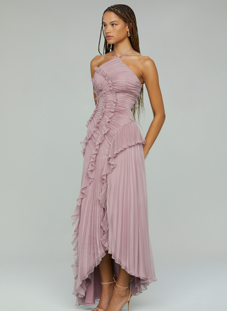Vestido Assimétrico Tendência Lilac
