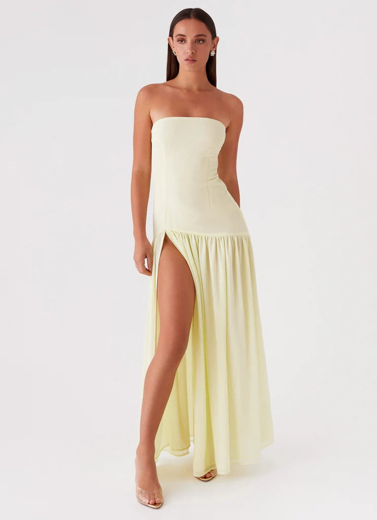 Vestido Longo Tomara que Caia Com Fenda Eden