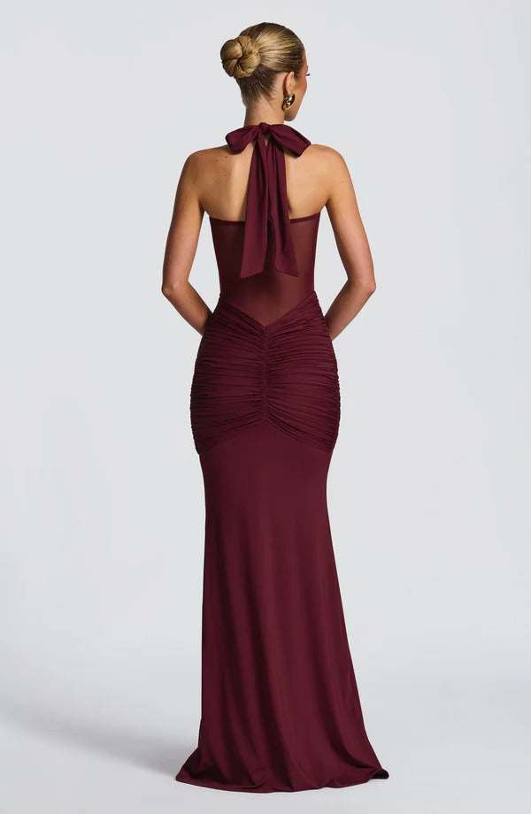 Vestido Longo Com Amarração Frontal Vixen