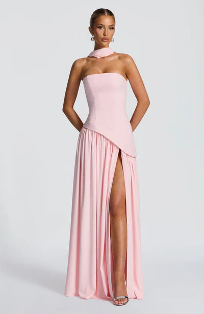 Vestido Longo Sem Alças Elegante Mya