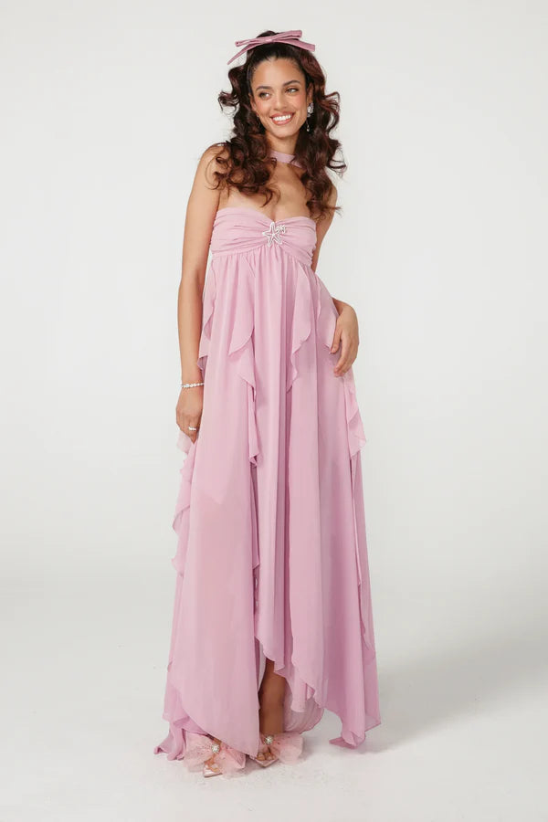 Vestido Com Babados Tendência Ariel