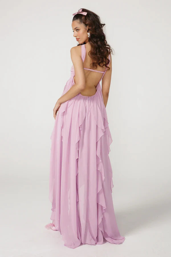 Vestido Com Babados Tendência Ariel