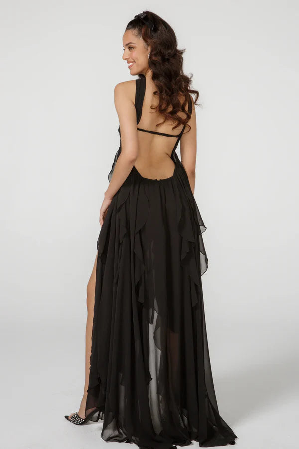 Vestido Com Babados Tendência Ariel
