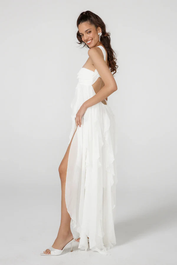 Vestido Com Babados Tendência Ariel