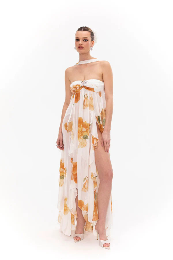 Vestido Com Babados Tendência Ariel