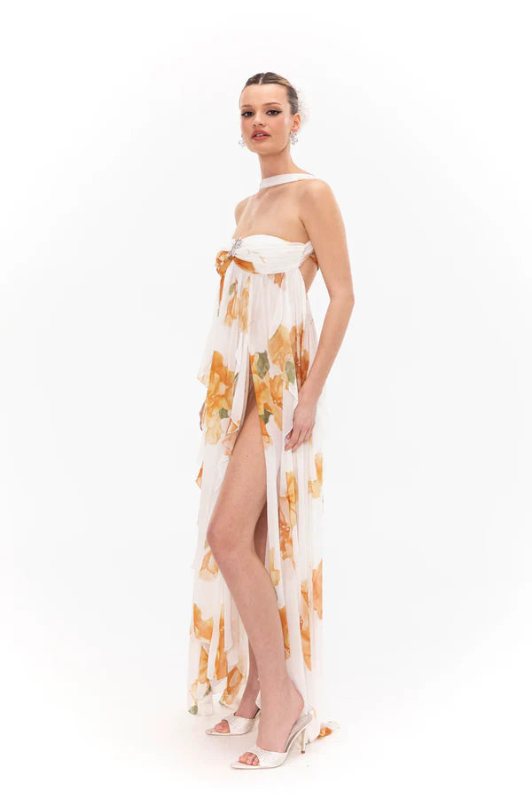 Vestido Com Babados Tendência Ariel