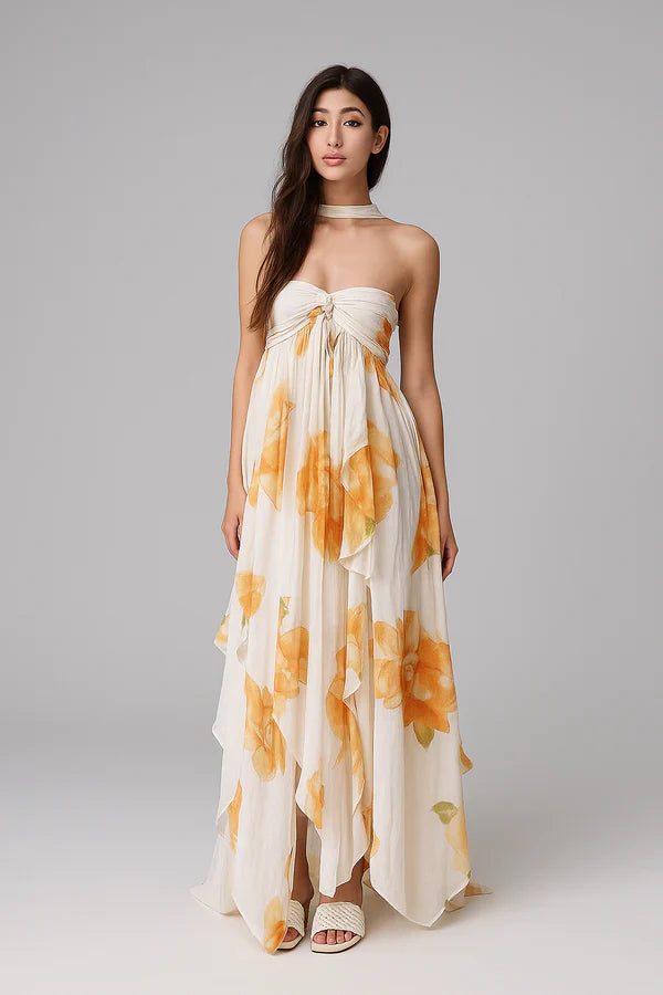 Vestido Com Babados Tendência Ariel