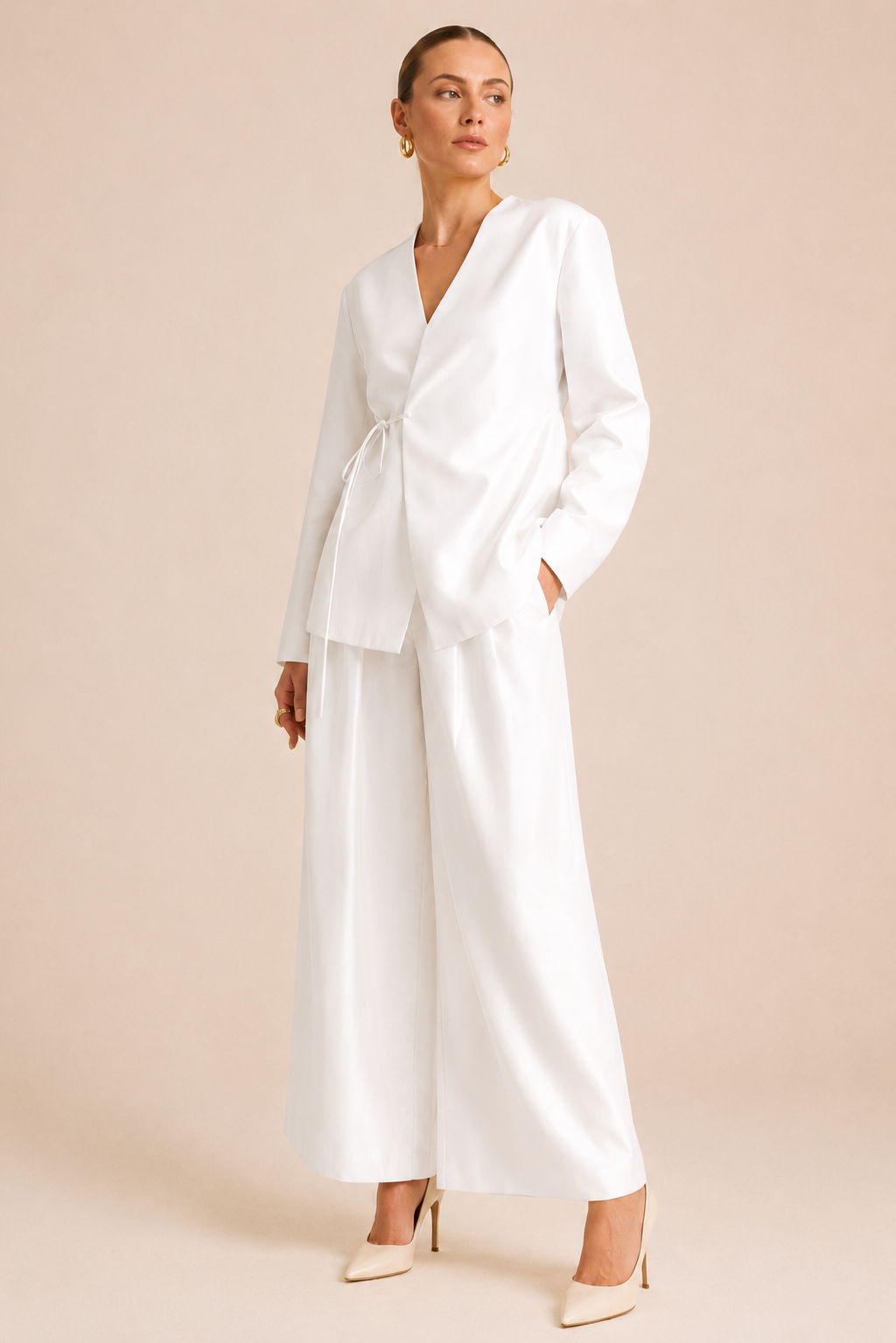Conjunto Feminino Alfaiataria Elegante com Blazer e Calça Olivia