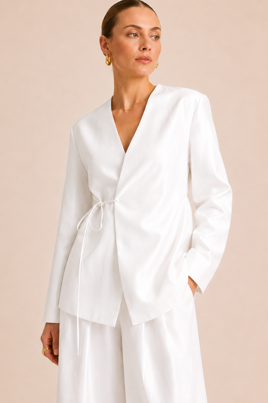 Conjunto Feminino Alfaiataria Elegante com Blazer e Calça Olivia