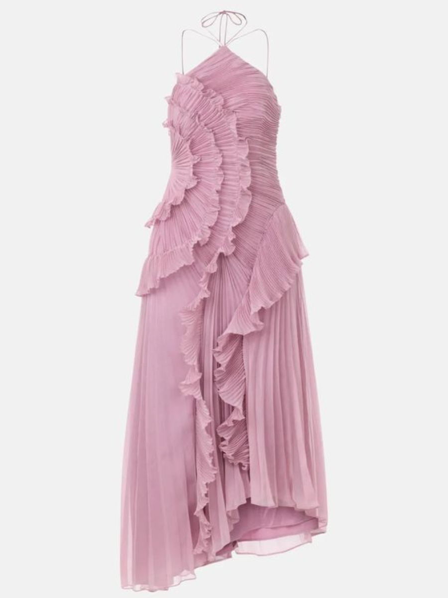 Vestido Assimétrico Tendência Lilac