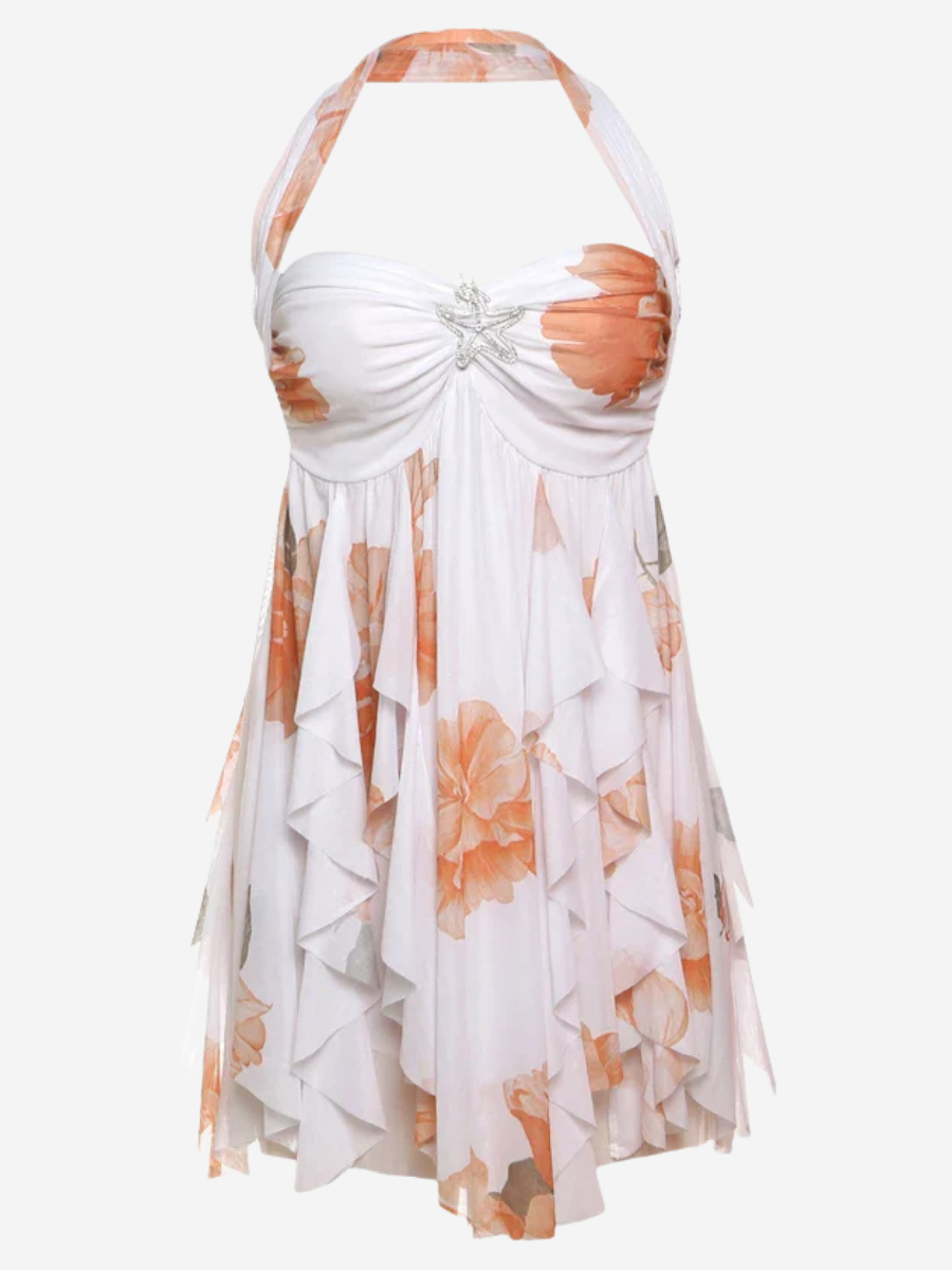 Vestido Curto Tendência Babados Ariel