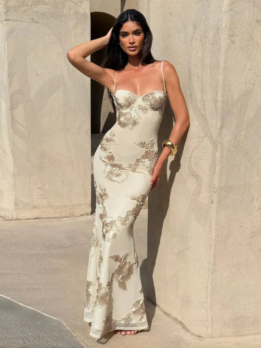 Vestido Longo Decote nas Costas Dara