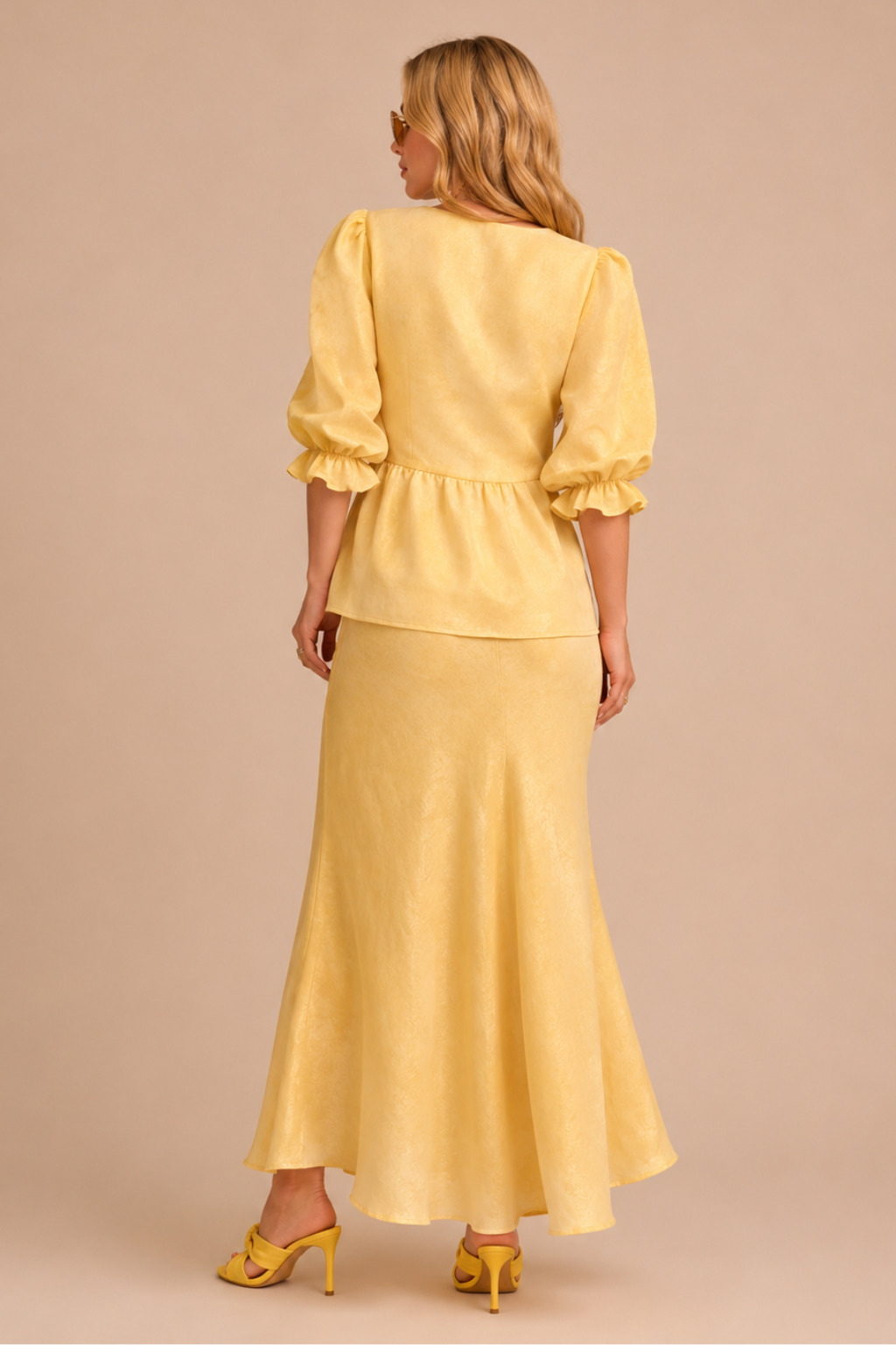 Conjunto Saia Longa e Blusa Amarração 100% Algodão Isabella