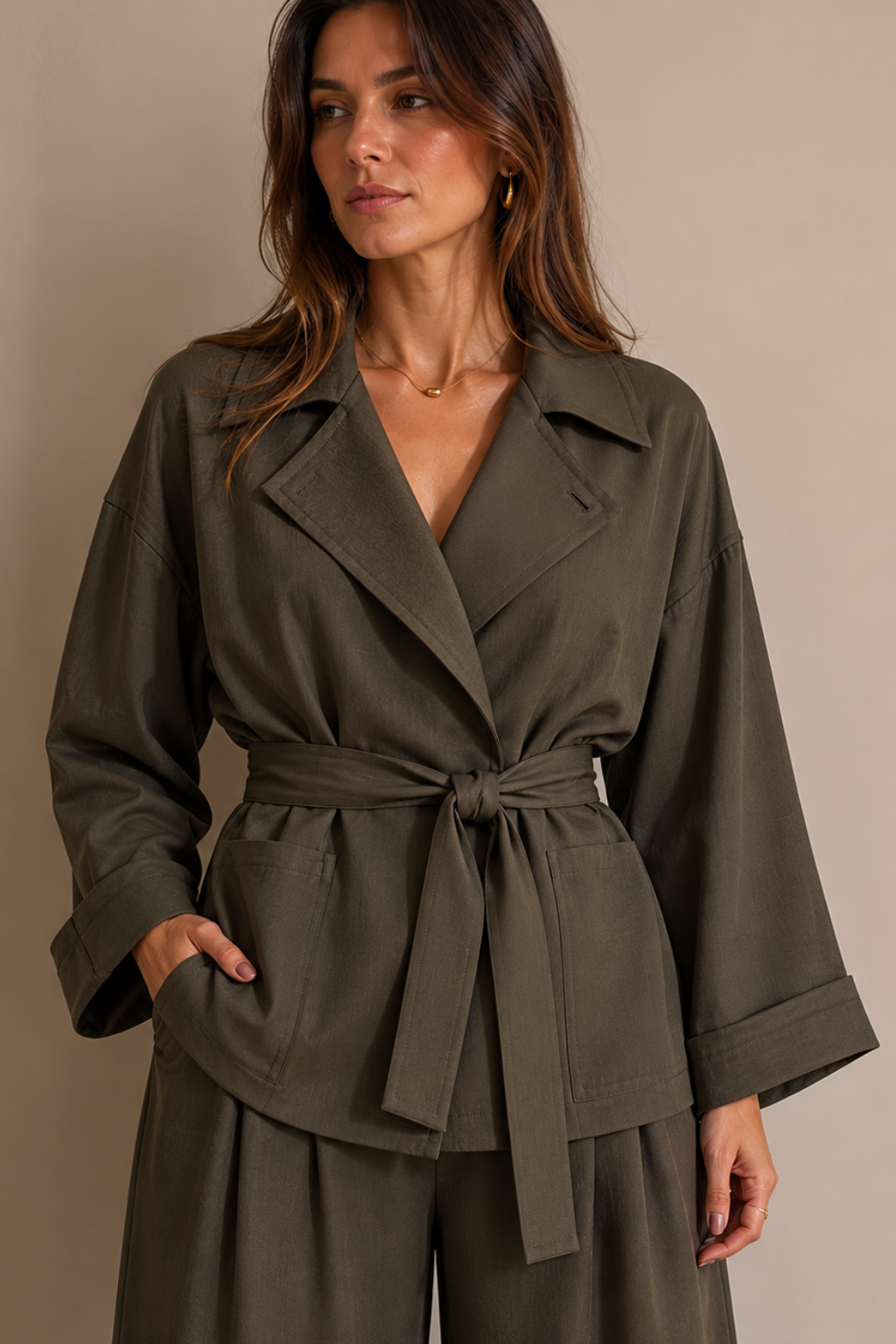 Conjunto Alfaiataria Calça Barrel Minimalista e Blazer Scarlett