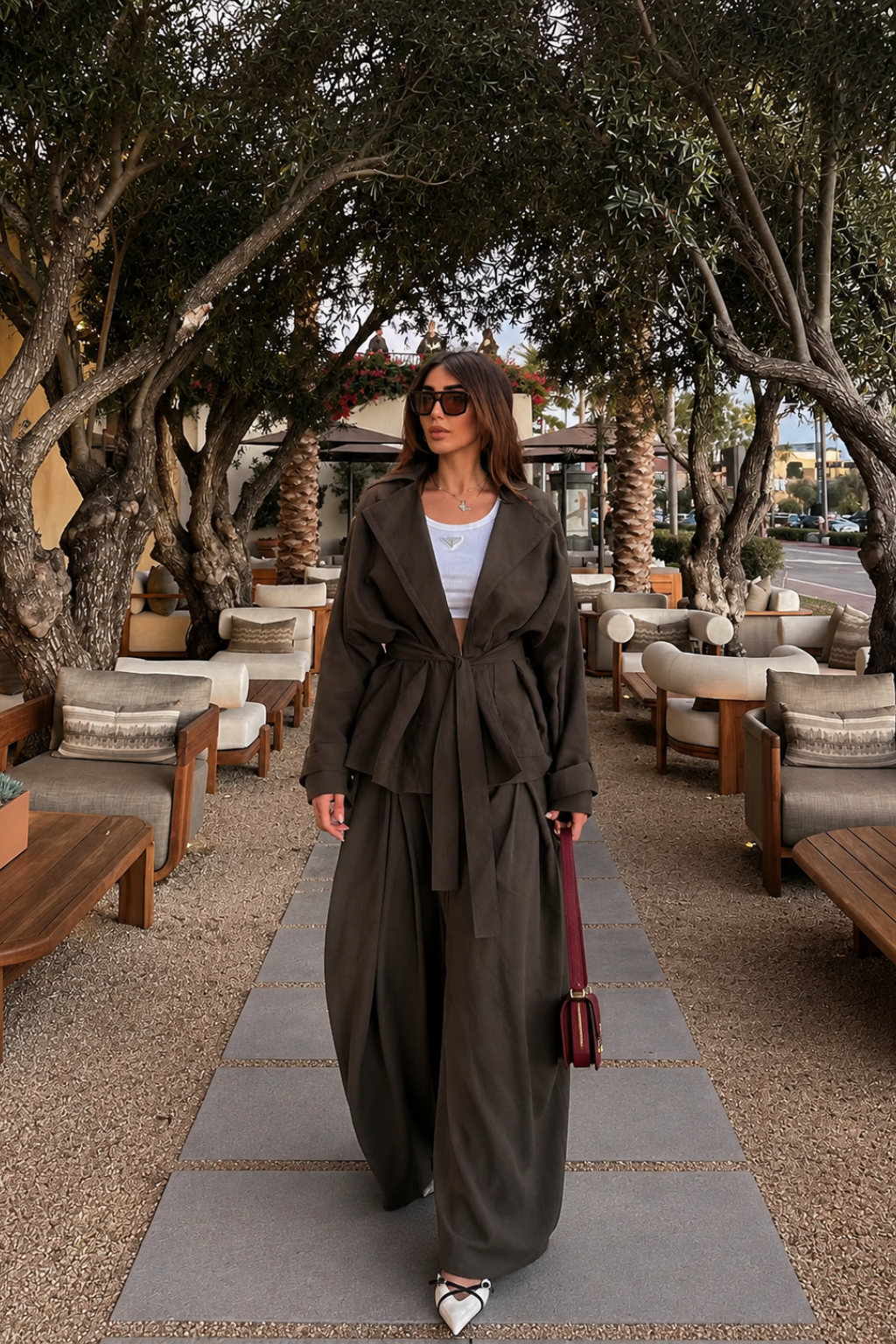 Conjunto Alfaiataria Calça Barrel Minimalista e Blazer Scarlett