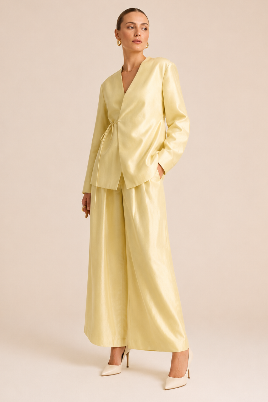 Conjunto Feminino Alfaiataria Elegante com Blazer e Calça Olivia