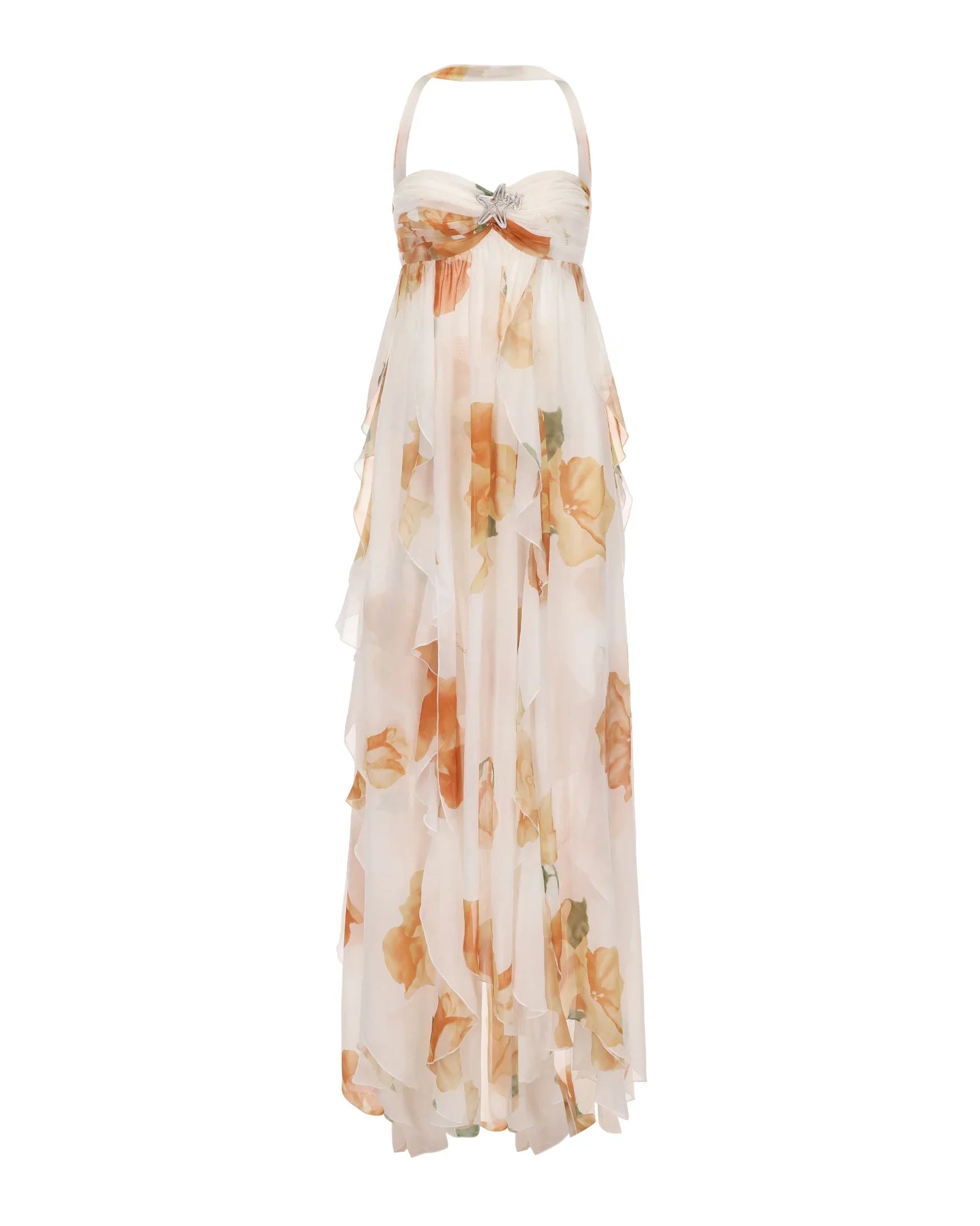 Vestido Com Babados Tendência Ariel
