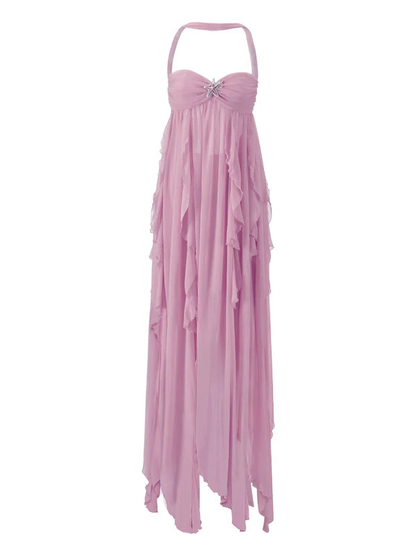 Vestido Com Babados Tendência Ariel