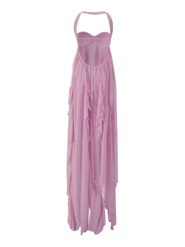 Vestido Com Babados Tendência Ariel