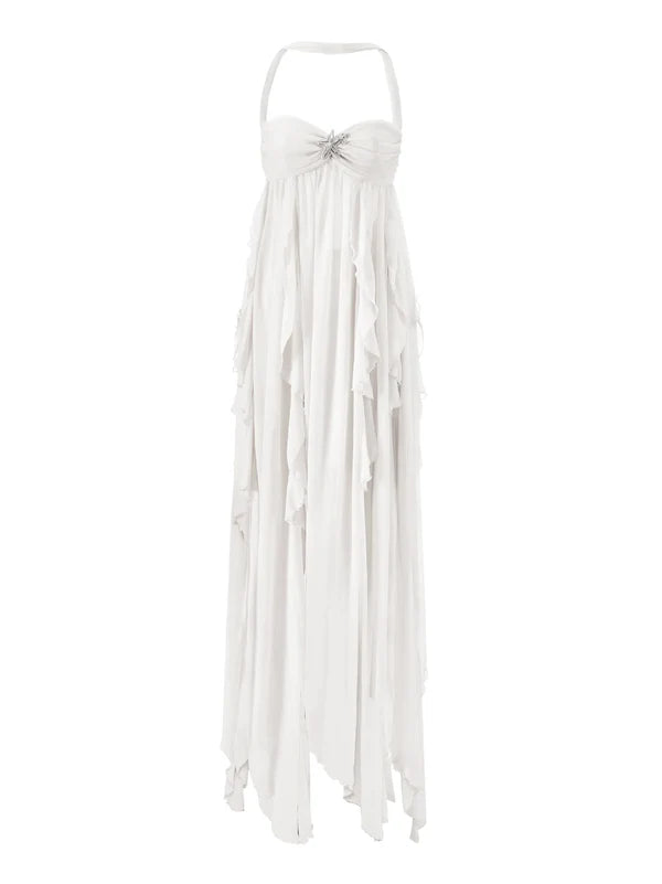 Vestido Com Babados Tendência Ariel