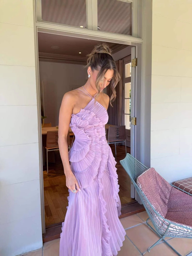 Vestido Assimétrico Tendência Lilac