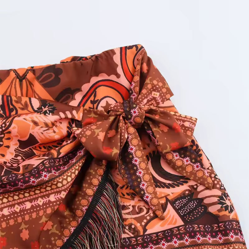 Saia Estampada Boho Nativa