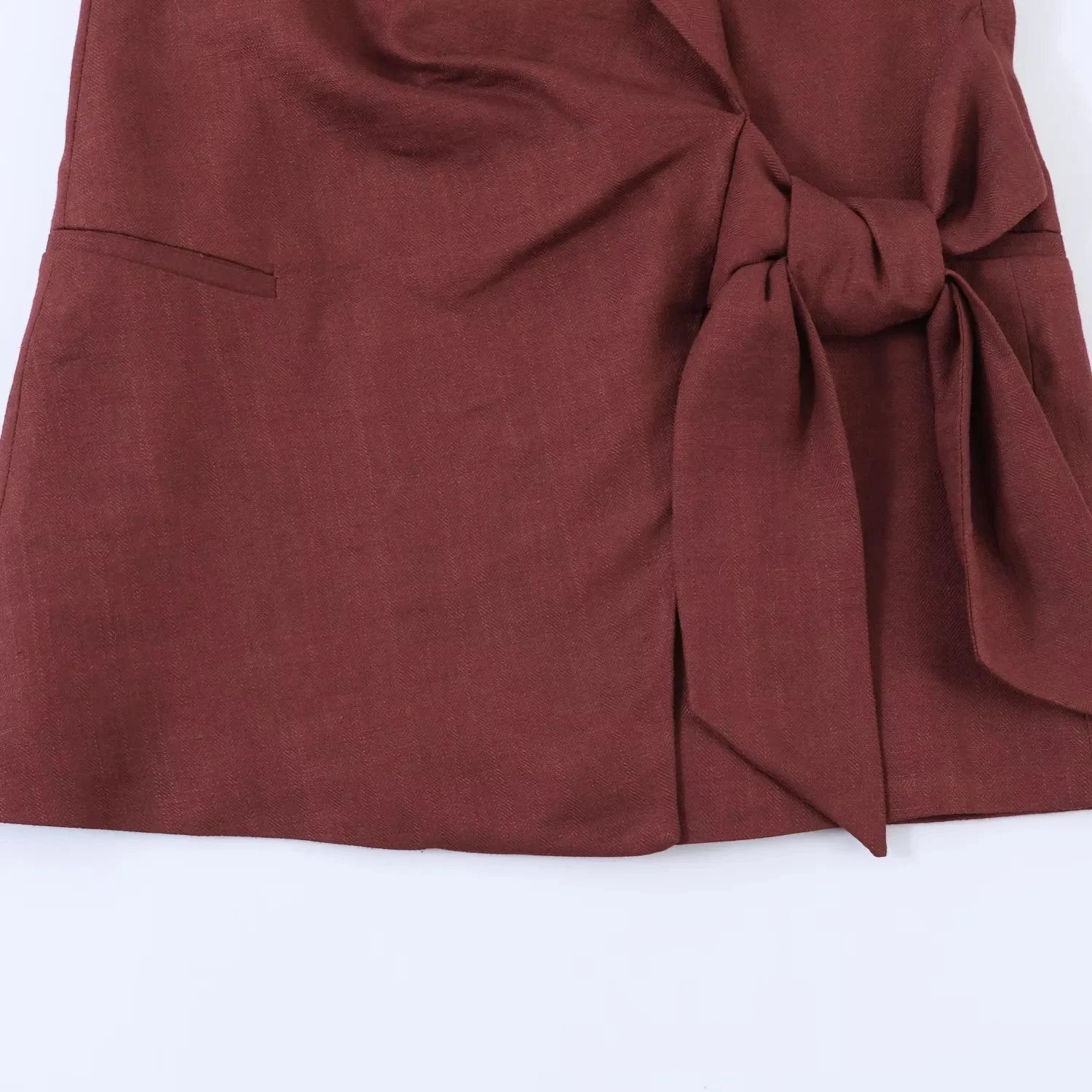 Conjunto Linho Alfaiataria Blazer Transpassado e Calça Pantalona Valentina