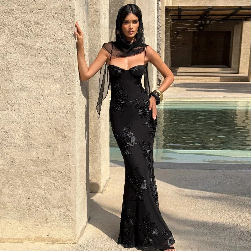 Vestido Longo Decote nas Costas Dara