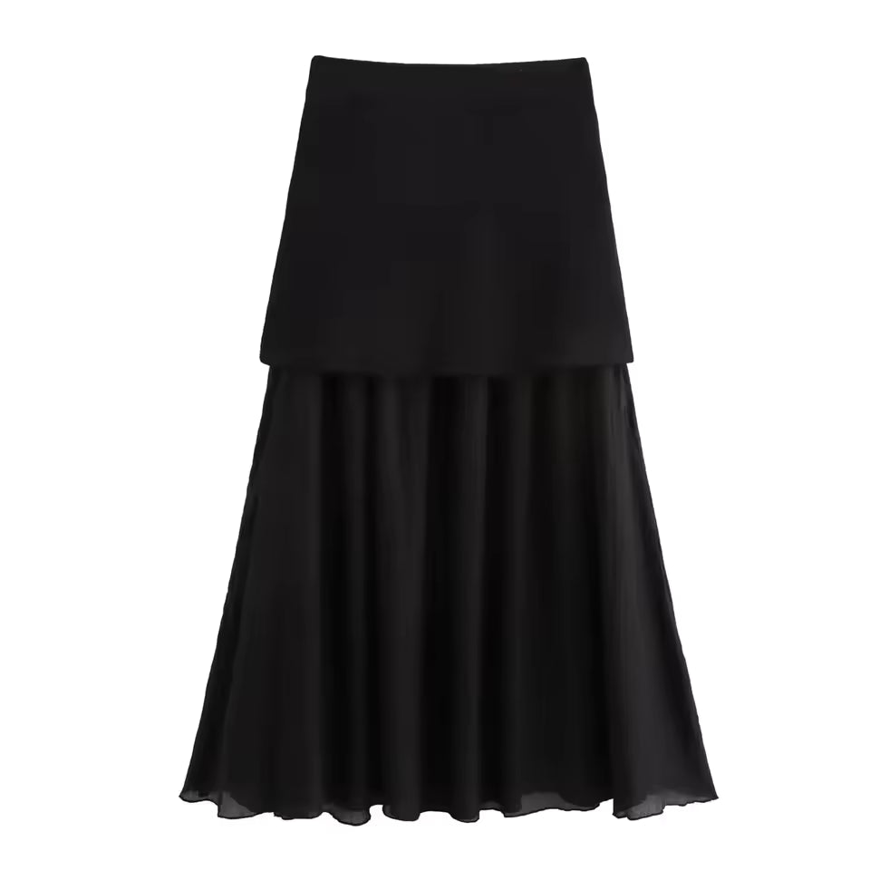 Saia Midi Plissada Monica