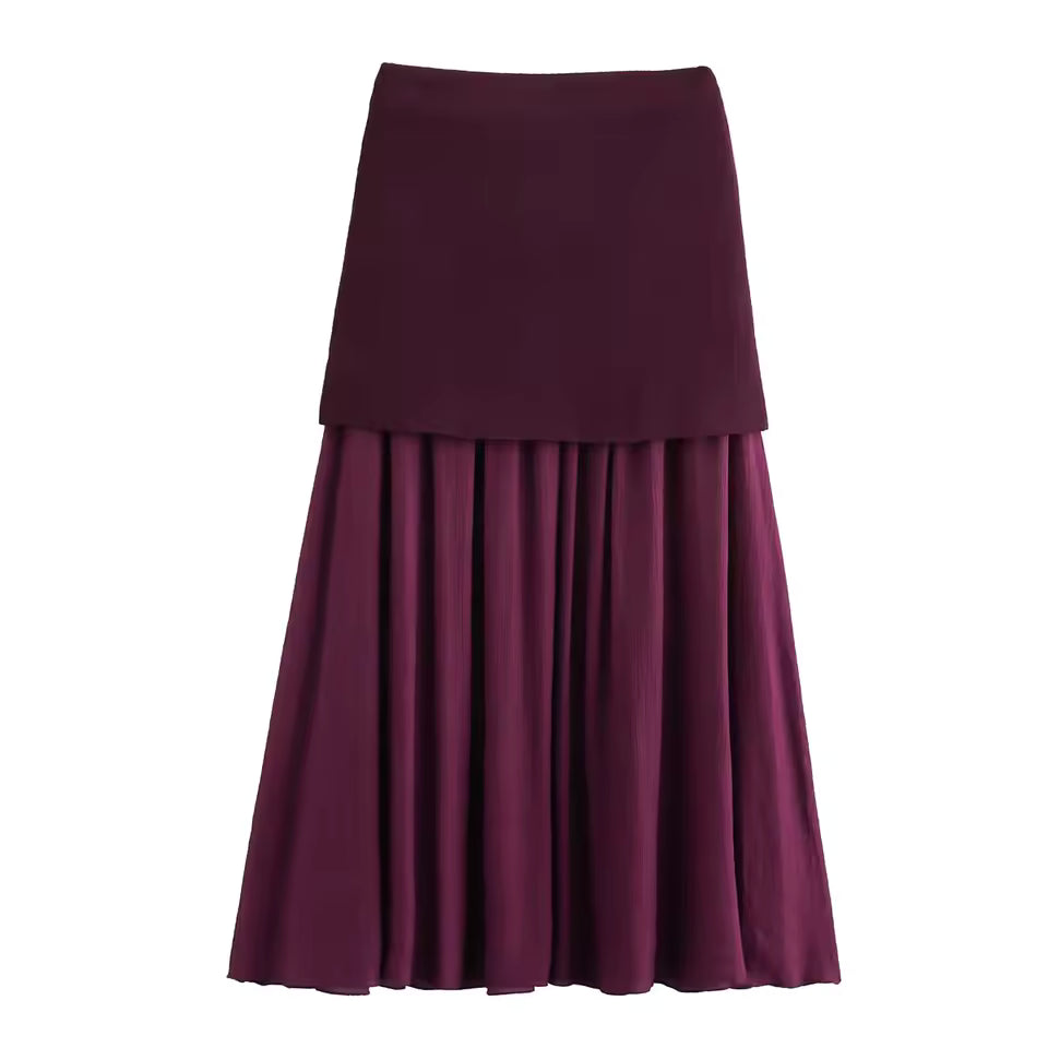 Saia Midi Plissada Monica