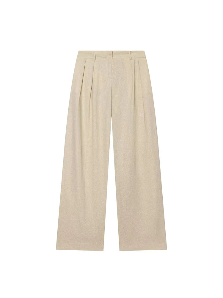 Conjunto Feminino Alfaiataria Blazer Alongado e Calça Pantalona Victoria