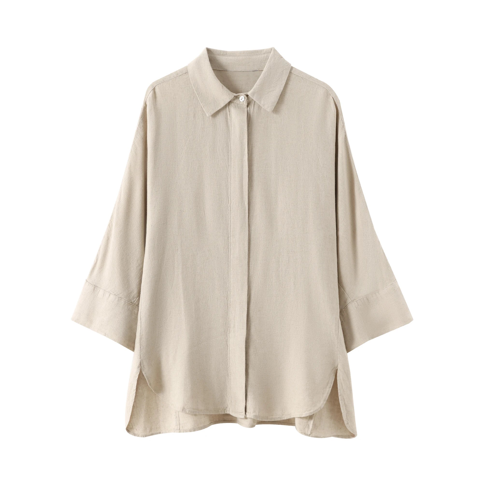 Conjunto Alfaiataria Camisa Manga Alongada e Calça Wide Leg Soft Valen
