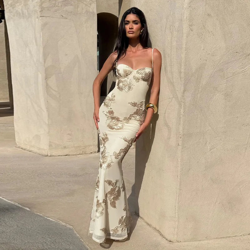 Vestido Longo Decote nas Costas Dara