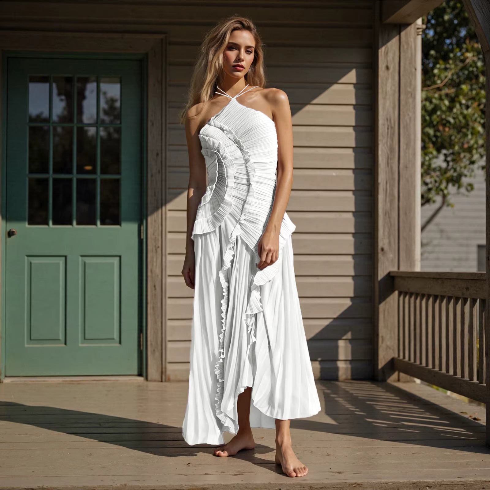 Vestido Assimétrico Tendência Lilac