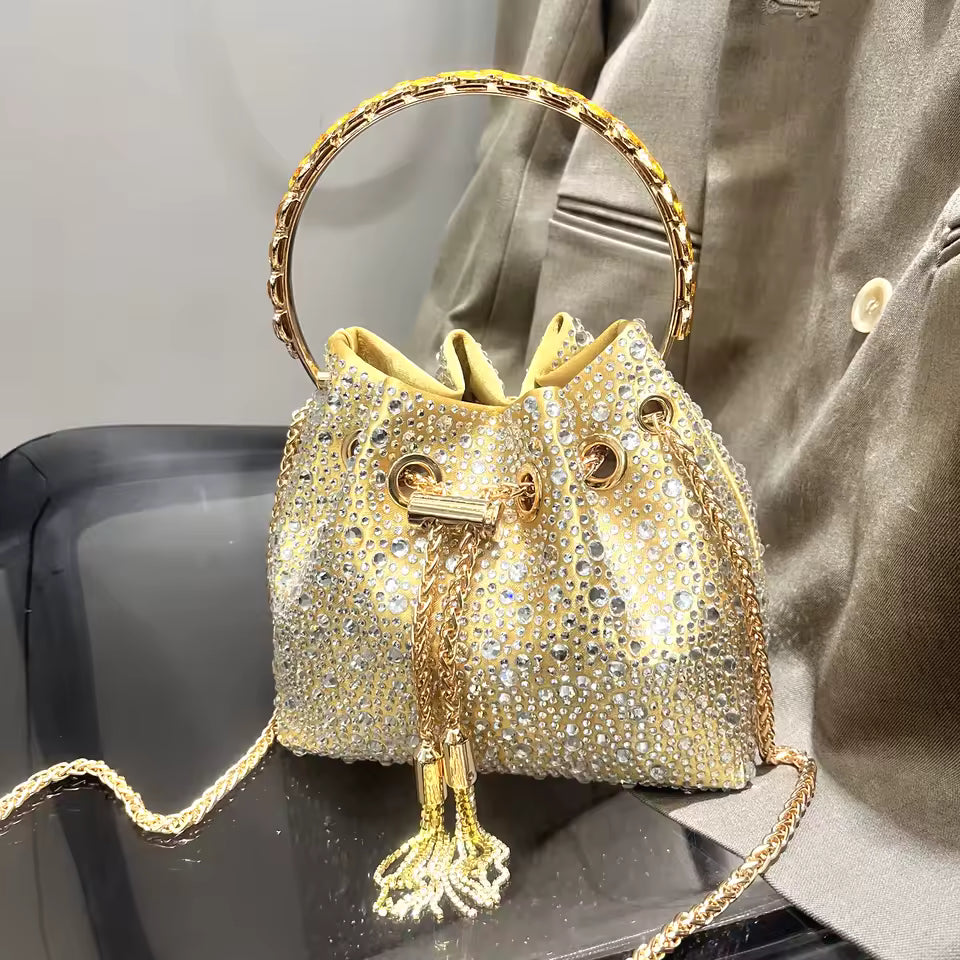 Bolsa de Mão Balde Strass