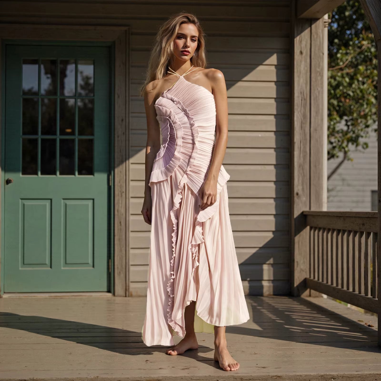 Vestido Assimétrico Tendência Lilac