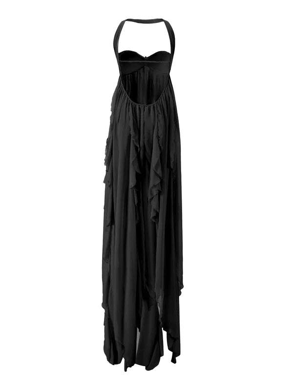 Vestido Com Babados Tendência Ariel