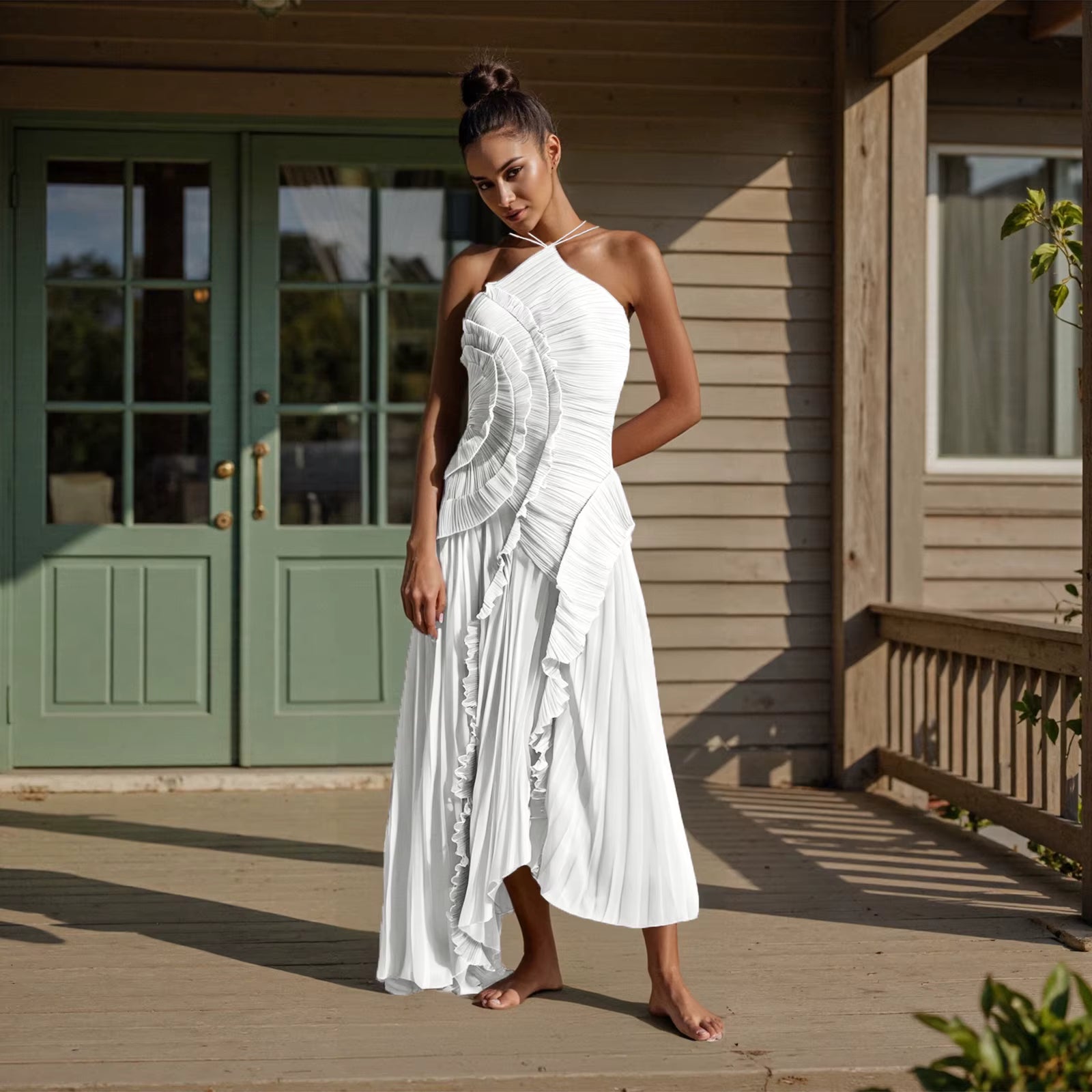 Vestido Assimétrico Tendência Lilac