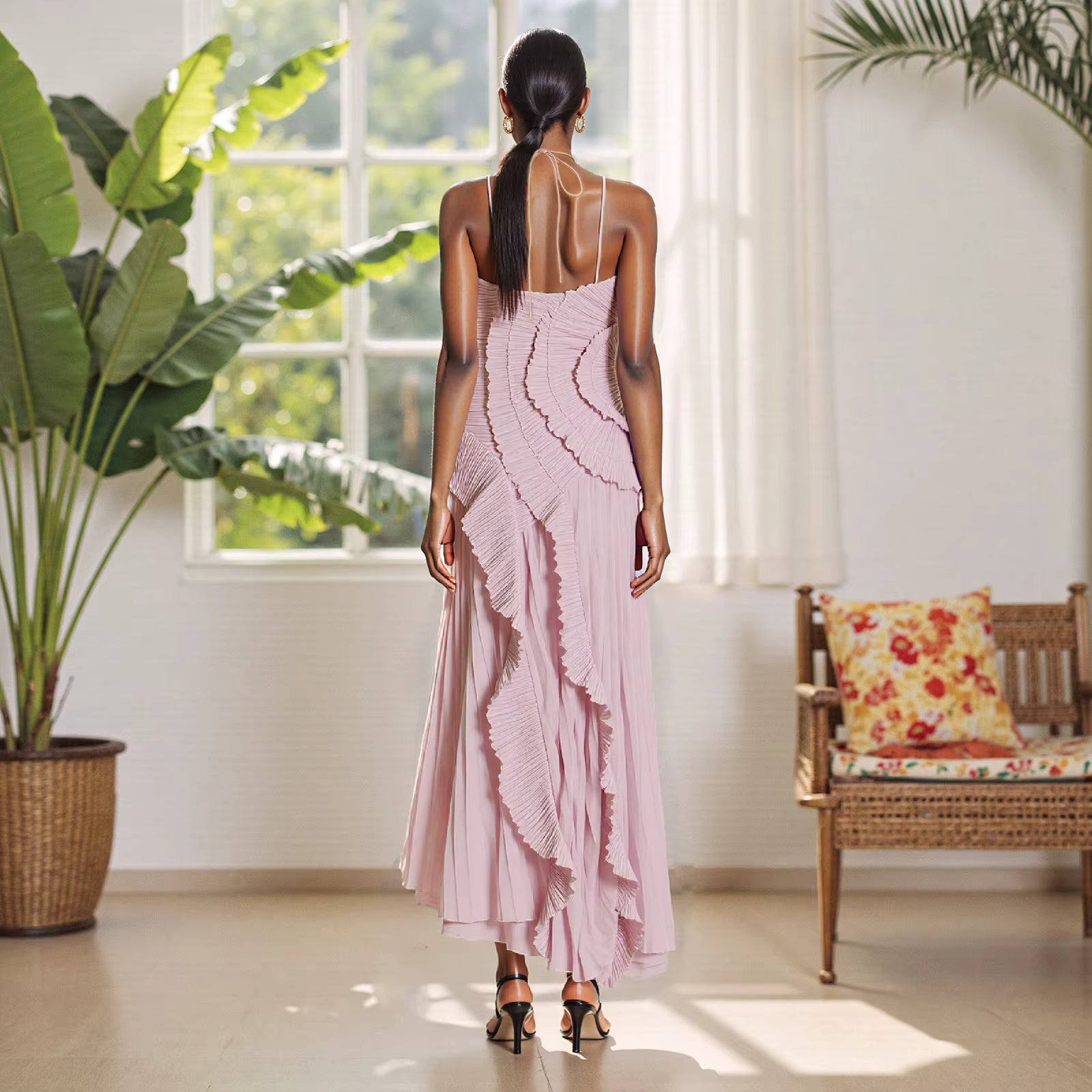 Vestido Assimétrico Tendência Lilac