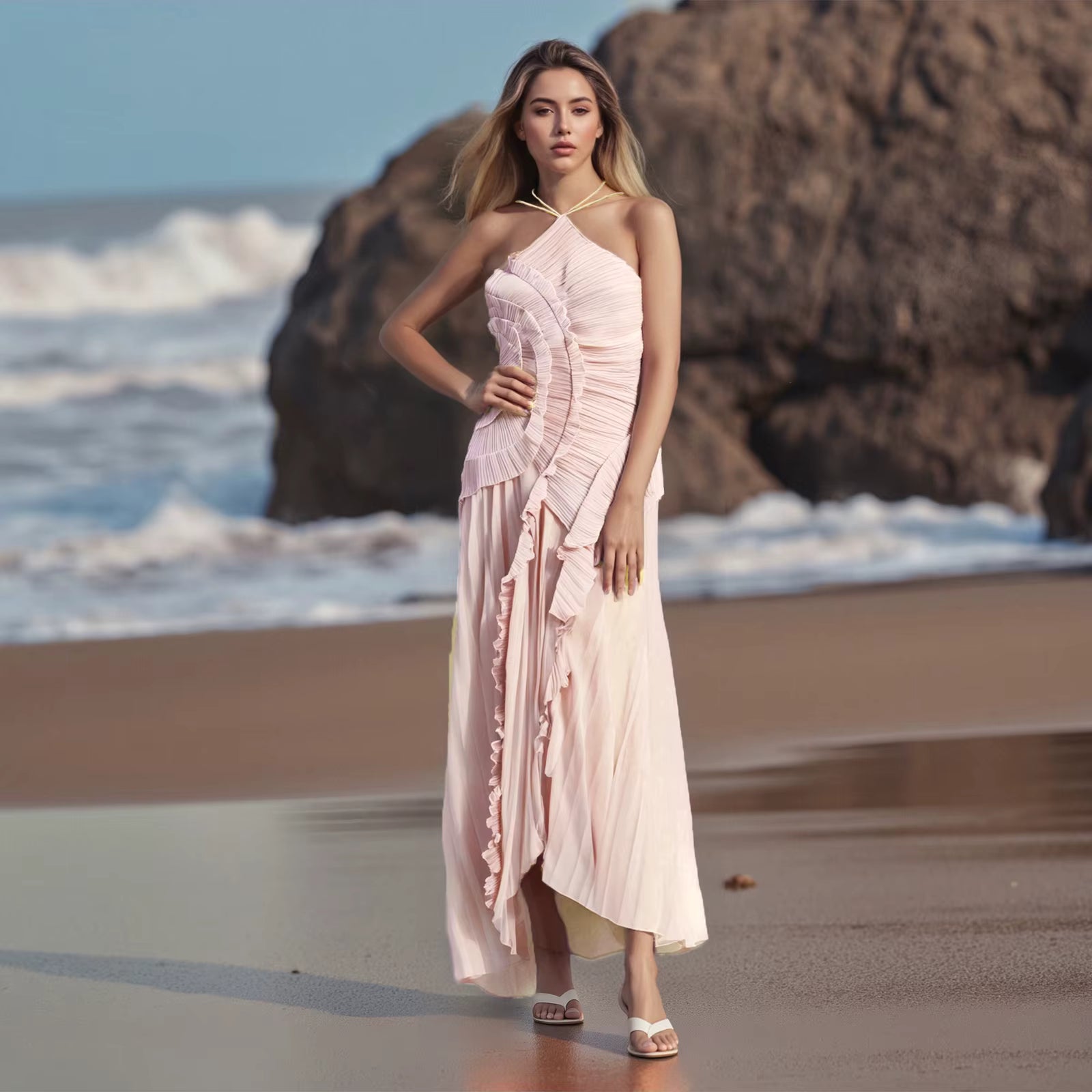 Vestido Assimétrico Tendência Lilac