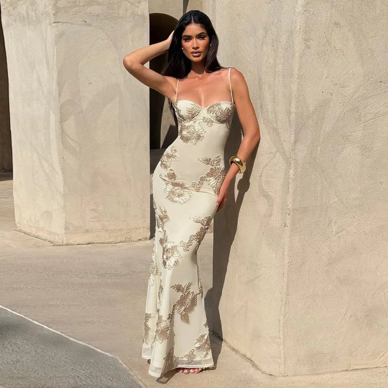 Vestido Longo Decote nas Costas Dara