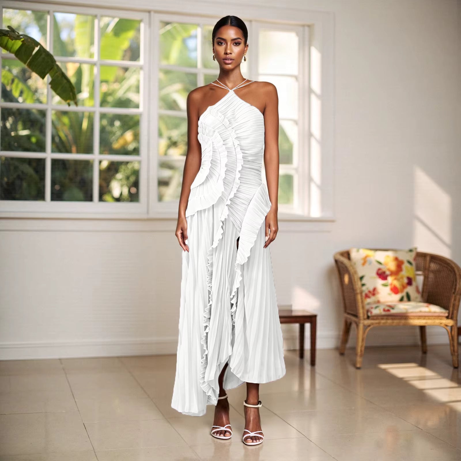 Vestido Assimétrico Tendência Lilac