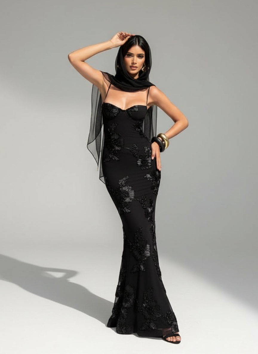 Vestido Longo Decote nas Costas Dara