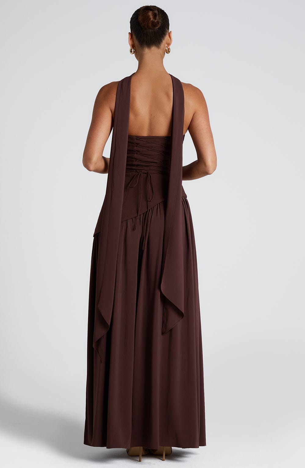 Vestido Longo Sem Alças Elegante Mya