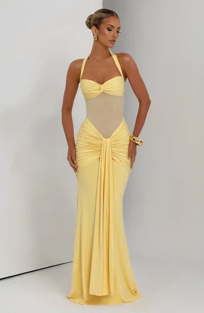 Vestido Longo Com Amarração Frontal Vixen