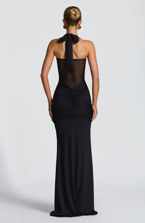 Vestido Longo Com Amarração Frontal Vixen